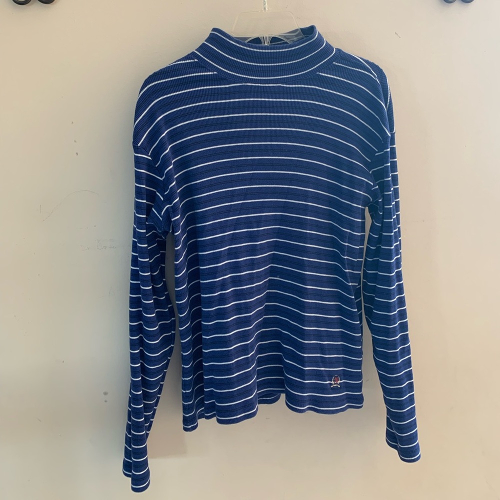 Striped turtleneck